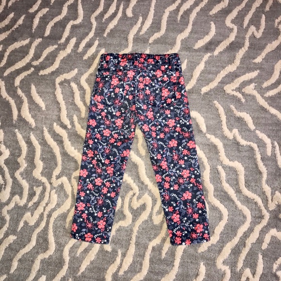 Girls OshKosh Floral Print Jeans & L/S Knit Top - Picture 3 of 8